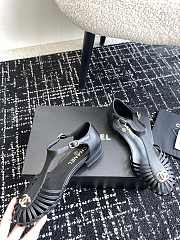 Fortok Chanel 24SS Hollow Roman Sandals Black - 3