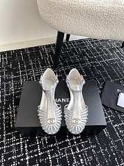 Fortok Chanel 24SS Hollow Roman Sandals Silver - 1
