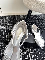 Fortok Chanel 24SS Hollow Roman Sandals Silver - 6