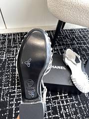 Fortok Chanel 24SS Hollow Roman Sandals Silver - 5