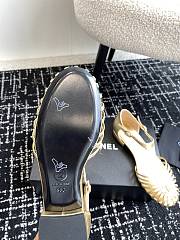 Fortok Chanel 24SS Hollow Roman Sandals Gold - 6