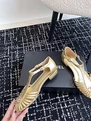 Fortok Chanel 24SS Hollow Roman Sandals Gold - 2