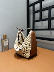 Fortok Loewe Paula's Ibiza Hobo Straw Bag 28x17x9.5cm - 5