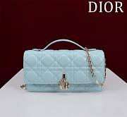 Fortok Dior Miss Dior Bag Blue Cannage Lambskin 0980 21x11.5x4.5cm - 1
