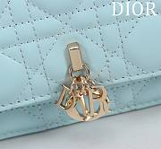 Fortok Dior Miss Dior Bag Blue Cannage Lambskin 0980 21x11.5x4.5cm - 4