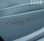 Fortok Dior Miss Dior Bag Blue Cannage Lambskin 0980 21x11.5x4.5cm - 2