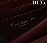 Fortok Dior Miss Dior Bag Burgundy Cannage Patent Leather 0980 21x11.5x4.5cm - 6