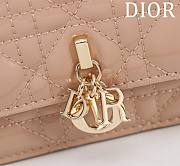 Fortok Dior Miss Dior Bag Beige Cannage Patent Leather 0980 21x11.5x4.5cm - 6