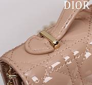 Fortok Dior Miss Dior Bag Beige Cannage Patent Leather 0980 21x11.5x4.5cm - 5