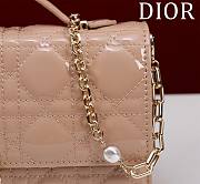 Fortok Dior Miss Dior Bag Beige Cannage Patent Leather 0980 21x11.5x4.5cm - 2