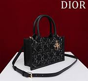 Fortok Dior Book Tote Black Cannage Tweed 22x13x7.5cm - 6