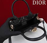 Fortok Dior Book Tote Black Cannage Tweed 22x13x7.5cm - 5