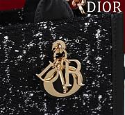 Fortok Dior Book Tote Black Cannage Tweed 22x13x7.5cm - 2