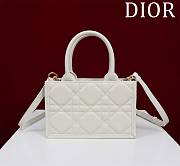 Fortok Dior Cannage Pattern Tote Bag in White with Shoulder Strap 22x13x7.5cm - 6