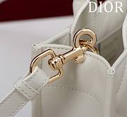Fortok Dior Cannage Pattern Tote Bag in White with Shoulder Strap 22x13x7.5cm - 3