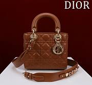 Fortok Dior Lady Small My ABCDior Bag Calfskin Cannage Tan M0538 20x16x8cm - 1