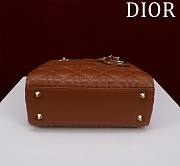 Fortok Dior Lady Small My ABCDior Bag Calfskin Cannage Tan M0538 20x16x8cm - 2