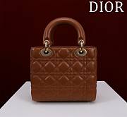 Fortok Dior Lady Small My ABCDior Bag Calfskin Cannage Tan M0538 20x16x8cm - 4