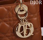 Fortok Dior Lady Small My ABCDior Bag Calfskin Cannage Tan M0538 20x16x8cm - 6