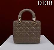 Fortok Dior Lady Small My ABCDior Bag Calfskin Cannage Taupe M0538 20x16x8cm - 2