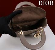 Fortok Dior Lady Small My ABCDior Bag Calfskin Cannage Taupe M0538 20x16x8cm - 4