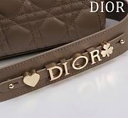 Fortok Dior Lady Small My ABCDior Bag Calfskin Cannage Taupe M0538 20x16x8cm - 5