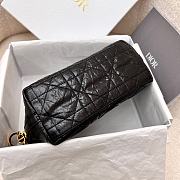 Fortok Dior Diorstar Hobo Bag with Chain Black Macrocannage Crinkled Calfskin 28.5x14.5x10cm  - 4