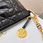 Fortok Dior Diorstar Hobo Bag with Chain Black Macrocannage Crinkled Calfskin 28.5x14.5x10cm  - 6