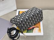 Fortok Dior Diorstar Hobo Bag with Chain Blue Oblique 22x13x9.5cm - 3
