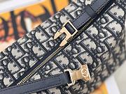 Fortok Dior Diorstar Hobo Bag with Chain Blue Oblique 22x13x9.5cm - 5