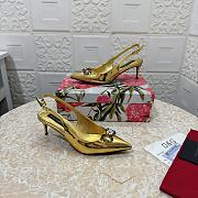 Fortok Dolce & Gabbana Diamond Slingbacks in Gold - 3