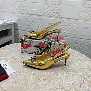 Fortok Dolce & Gabbana Diamond Slingbacks in Gold - 5