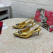 Fortok Dolce & Gabbana Diamond Slingbacks in Gold - 6