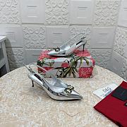 Fortok Dolce & Gabbana Diamond Slingbacks in Silver - 4