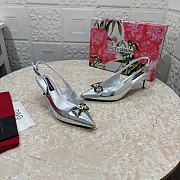Fortok Dolce & Gabbana Diamond Slingbacks in Silver - 2