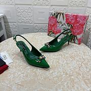 Fortok Dolce & Gabbana Diamond Slingbacks in Green - 3