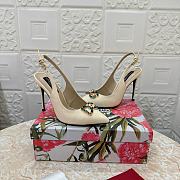 Fortok Dolce & Gabbana Diamond Slingbacks in Cream - 3