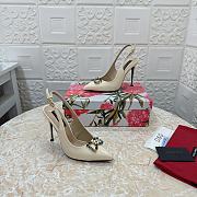 Fortok Dolce & Gabbana Diamond Slingbacks in Cream - 4