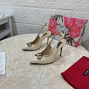 Fortok Dolce & Gabbana Diamond Slingbacks in Cream - 6