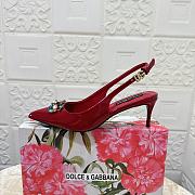 Fortok Dolce & Gabbana Diamond Slingbacks in Red - 6
