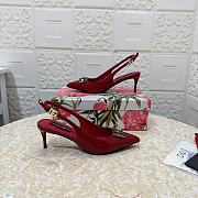 Fortok Dolce & Gabbana Diamond Slingbacks in Red - 5