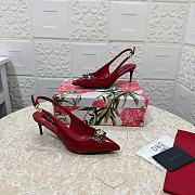 Fortok Dolce & Gabbana Diamond Slingbacks in Red - 4