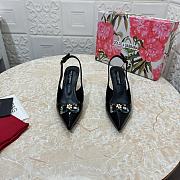 Fortok Dolce & Gabbana Diamond Slingbacks in Black - 1