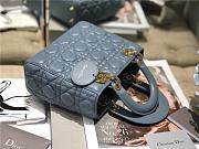 Fortok Dior Lady My ABC Cannage Lambskin Dark Blue 20cm - 5