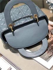 Fortok Dior Lady My ABC Cannage Lambskin Dark Blue 20cm - 3