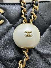 Fortok Chanel 24C Pearl Ball HoBo Bag Black 13x18x7cm - 5