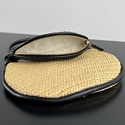 Fortok Bottega Veneta Raffia Gemelli Handbag Black 24.5x19x7cm - 3