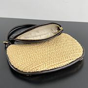 Fortok Bottega Veneta Raffia Gemelli Handbag Fondant 24.5x19x7cm - 2