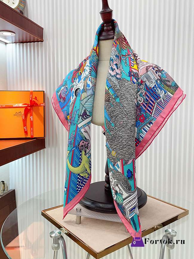 Fortok Hermes Animal City 90 Scarf 90x90cm - 1