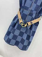 Fortok Louis Vuitton 24 Checkerboard Belt Dress Blue - 6